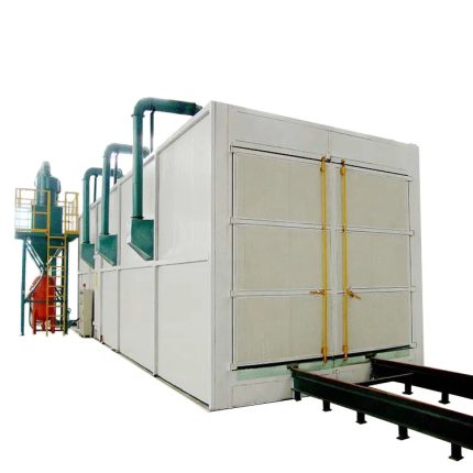 Indoor air sand blasting cabin